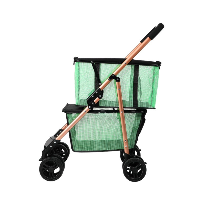 Duplex cellula pet stroller et pet caveam