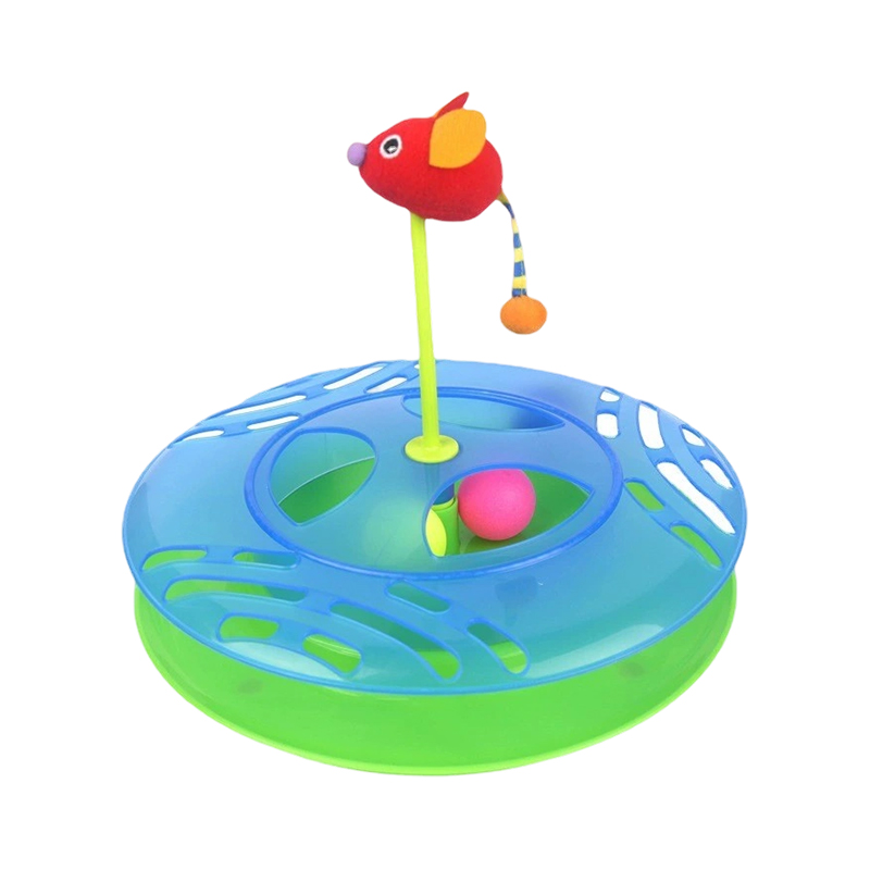 Interactive turntable cattus toy